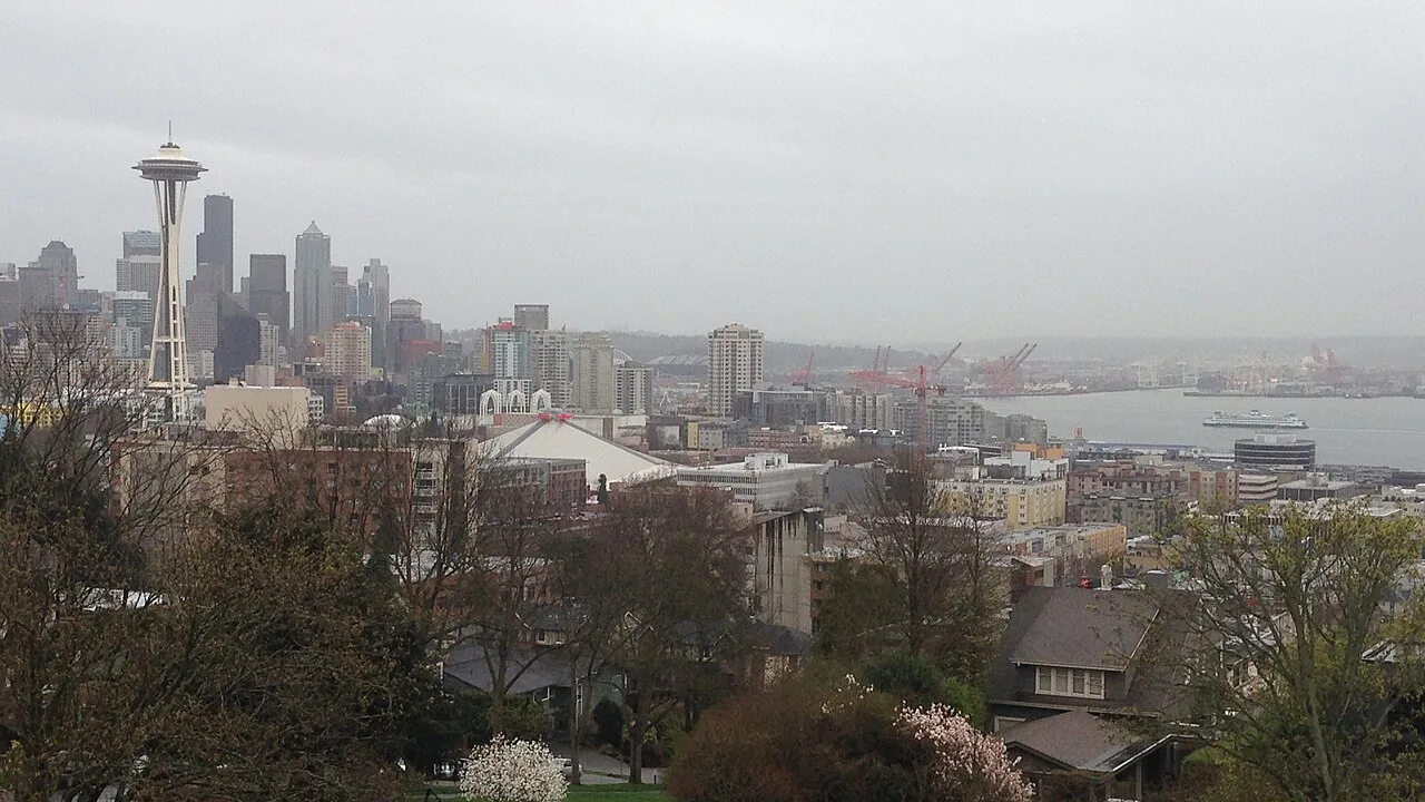 Seattle skyline viewed from the Queen Anne neighborhood.