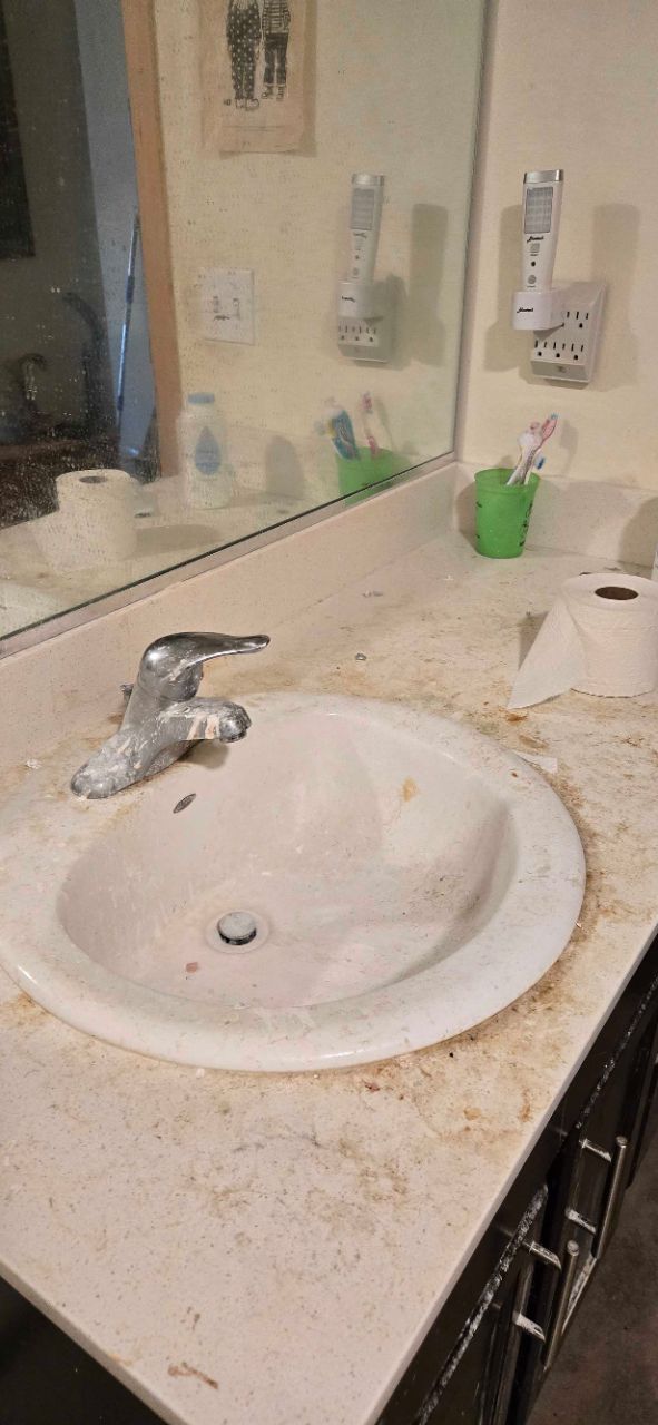 Bathroom sink refresh after cleaning